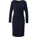 Reduzierte Marineblaue Vera Mont Mini V-Ausschnitt Kurze Abendkleider mit Reißverschluss aus Jersey enganliegend für Damen Größe S Große Größen 