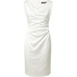 Weiße Ärmellose Vera Mont Mini V-Ausschnitt Minikleider & kurze Kleider mit Reißverschluss aus Satin für Damen Größe XS Große Größen 