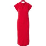 Reduzierte Rote Unifarbene Warehouse Stehkragen Abendkleider rückenfrei aus Polyester für Damen Größe S Große Größen 