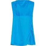 Reduzierte Blaue Ärmellose Bershka Mini Kurze Cocktailkleider aus Satin enganliegend für Damen Größe M 