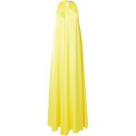 Gelbe Unifarbene Ärmellose Essentiel Antwerp Maxi V-Ausschnitt Neckholderkleider mit Reißverschluss aus Polyester für Damen Größe S 