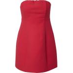 Rote Unifarbene Ärmellose MAX & CO. Mini Schulterfreie Kurze Abendkleider mit Reißverschluss für Damen Größe S 