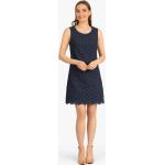 Blaue Ärmellose Apart Mini Rundhals-Ausschnitt Damenkleider Größe L 