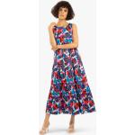 Blaue Ärmellose Apart Maxi Rundhals-Ausschnitt Sommerkleider für Damen Größe L für den für den Sommer 