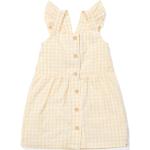 Karo Ärmellose Karierte Kinderkleider mit Rüschen mit Knopf aus Baumwolle Größe 92 