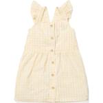 Karo Ärmellose Little Dutch Karierte Kinderkleider mit Rüschen mit Knopf aus Baumwolle Größe 98 für den für den Sommer 