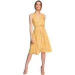 Gelbe Ärmellose Mini V-Ausschnitt Minikleider & kurze Kleider für Damen Größe XL 