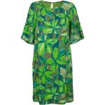 Limettengrüne Ethno Halblangärmelige Alba Moda Freizeitkleider mit Rüschen für Damen 