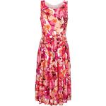 Pinke Blumenmuster Ethno Kurzärmelige Alba Moda Mini Kurze Abendkleider für Damen für den für den Sommer 
