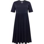 Marineblaue Marina Rinaldi Plisseekleider aus Polyester für Damen Größe XL Große Größen 