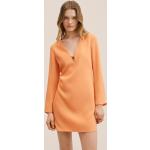 Aprikose Langärmelige Mango Mini V-Ausschnitt Minikleider & kurze Kleider für Damen Größe 4 XL 