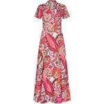CALIBAN Kleid aus Baumwolle mit floralem Muster in Rot/Rosa gemustert Onlineshop inWeißMehrfarbigPinkRot