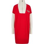 Rote Langärmelige HUGO BOSS BOSS Strickkleider mit Reißverschluss aus Baumwolle für Damen Größe XS 