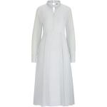 Weiße Langärmelige HUGO BOSS BOSS Stehkragen Freizeitkleider aus Seide für Damen Größe XS 
