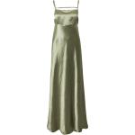 Grüne Ärmellose Max Mara Abendkleider rückenfrei mit Reißverschluss aus Satin für Damen Größe M Große Größen 