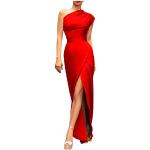 Rote Elegante Spaghettiträger-Kleider aus Jersey für Damen Größe XXL Große Größen für den für den Sommer 