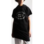 Reduzierte Schwarze Sportliche DKNY Mini Kapuzenkleider mit Kapuze für Damen Größe M 