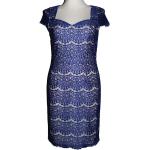 Kleid Etuikleid Darling London Charleen Dress Ds16-118 Blau Ecru Gr. 38 Neu