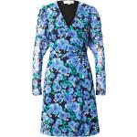 Reduzierte Marineblaue Blumenmuster Fabienne Chapot Mini V-Ausschnitt Kurze Abendkleider aus Polyester für Damen Größe M Große Größen 