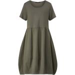 Olivgrüne Halblangärmelige Sara Lindholm Mini Kurze Abendkleider aus Jersey für Damen Übergrößen Große Größen für den für den Sommer 