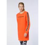 Reduzierte Orange Mini Nachhaltige Sweatkleider mit Knopf aus Baumwollmischung für Damen Größe XS 