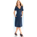 Marineblaue Kurzärmelige bader Mini Minikleider & kurze Kleider aus Jersey für Damen Größe L 