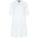 Weiße Polo Sylt Nachhaltige Sommerkleider mit Knopf aus Leinen für Damen Größe M für den für den Sommer 