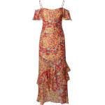 Korallenrote Blumenmuster Guess Sommerkleider mit Volants für Damen Größe M für den für den Sommer 