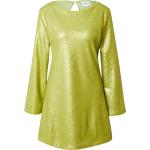 Olivgrüne Bestickte Langärmelige Mini Minikleider & kurze Kleider mit Pailletten für Damen Größe M 