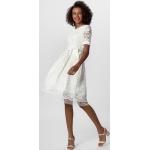 Weiße Kurzärmelige Apart Mini Rundhals-Ausschnitt Minikleider & kurze Kleider für Damen Größe 3 XL 