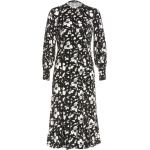 Schwarze Langärmelige Tom Tailor Maxi Rundhals-Ausschnitt Sommerkleider für Damen Größe M 