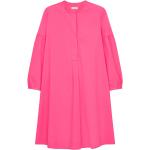 Rosa Langärmelige Seidensticker Mini Nachhaltige Stehkragen Minikleider & kurze Kleider für Damen Größe M 