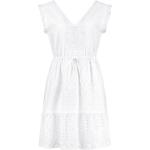 Weiße Bestickte Ärmellose Shiwi Mini V-Ausschnitt Sommerkleider für Damen Größe M für den für den Sommer 