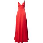 Reduzierte Rote Unifarbene Ärmellose IVY OAK Maxi V-Ausschnitt Lange Abendkleider mit Reißverschluss für Damen Größe S 