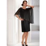 Schwarze bader Asymmetrische Kleider mit Reißverschluss aus Polyester für Damen Größe XXL 