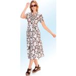 Braune Kurzärmelige bader Mini Stehkragen Minikleider & kurze Kleider mit Volants aus Polyester für Damen Größe L 