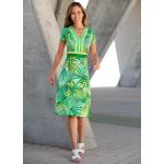 Grüne bader V-Ausschnitt Sommerkleider aus Polyester für Damen Größe XL für den für den Sommer 