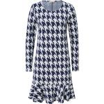 Mitternachtsblaue Hahnentritt Langärmelige Sienna Mini Minikleider & kurze Kleider aus Kunstfaser für Damen Größe XS 