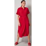 Reduzierte Rote Unifarbene Ethno Halblangärmelige Alba Moda Maxi Sommerkleider aus Kunstfaser enganliegend für Damen Größe XS für den für den Sommer 