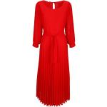 Kleid mit Plissiertem 3/4 Arm Alba Moda Rot