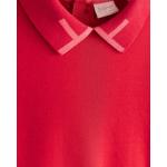 Rote Langärmelige Ted Baker Mini Plisseekleider mit Reißverschluss für Damen 