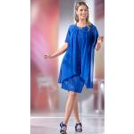 Royalblaue bader Mini Kurze Abendkleider mit Strass mit Reißverschluss aus Chiffon Handwäsche für Damen Größe M 