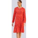 Rote Alba Moda Midi V-Ausschnitt Kleider A-Linie aus Kunstfaser für Damen Größe XS 