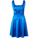 Royalblaue Ärmellose Wal G Mini Minikleider & kurze Kleider mit Reißverschluss aus Satin für Damen Größe M 