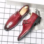 Schwarze Business Hochzeitsschuhe & Oxford Schuhe mit Schnalle aus Leder für Herren 