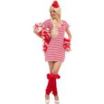 Reduzierte Rote Gestreifte Buttinette Clown-Kostüme & Harlekin-Kostüme Größe L 
