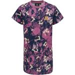 Reduzierte Pinke Blumenmuster Hummel Bio Kindershirtkleider mit Insekten-Motiv aus Jersey Größe 104 