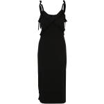 Schwarze Ärmellose ONLY Sandy Maxi V-Ausschnitt Lange Abendkleider aus Polyester für Damen Größe S Petite 
