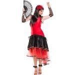 Reduzierte Rote Buttinette Spanierin-Kostüme aus Jersey für Damen Größe XS 