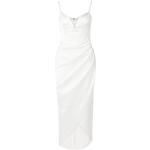 Weiße Ärmellose TFNC Spaghettiträger-Kleider mit Reißverschluss aus Polyester enganliegend für Damen Größe XS 